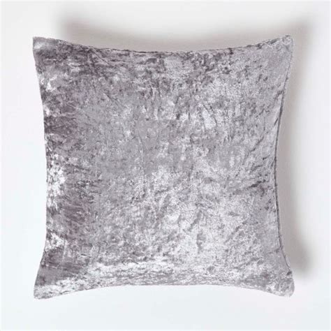 silver crushed velvet cushions.